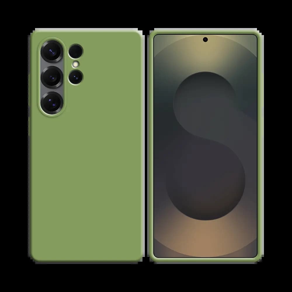Coque Silicone Compatible pour Samsung Galaxy S25 Ultra Vert