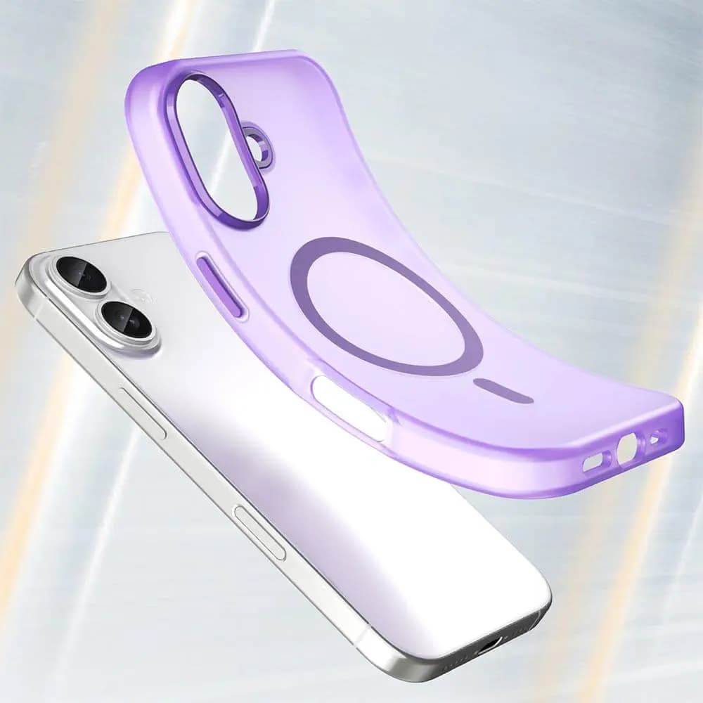 Coque MagSafe bi-matière – iPhone 17 – PROTECT MF-006 Violet Foncé