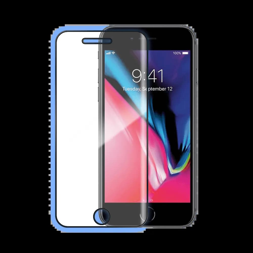 Verre trempé intégral 5D 9H – protection écran compatible Apple iPhone 7 / 8 – PROTECT Noir