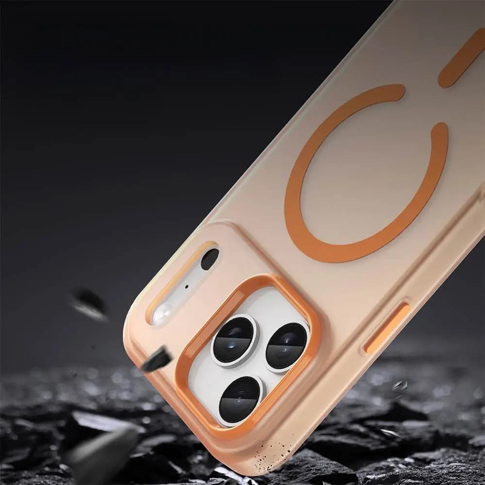 Coque MagSafe bi-matière – iPhone 17 Pro Max – PROTECT MF-006 Orange