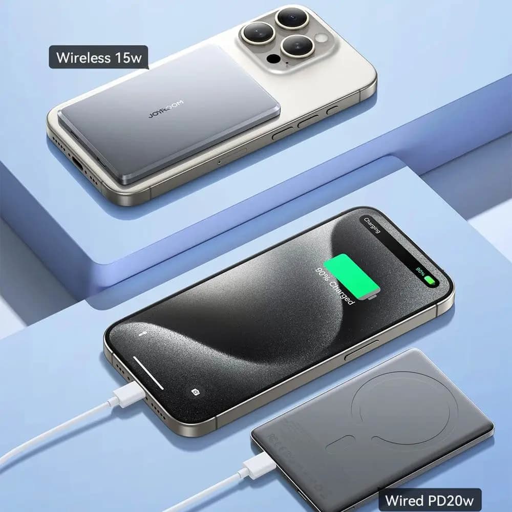 Batterie Externe Power Bank JOYROOM  5000mAh 20W MagSafe (avec Câble Type-C vers Type-C 60W 25cm) Noir