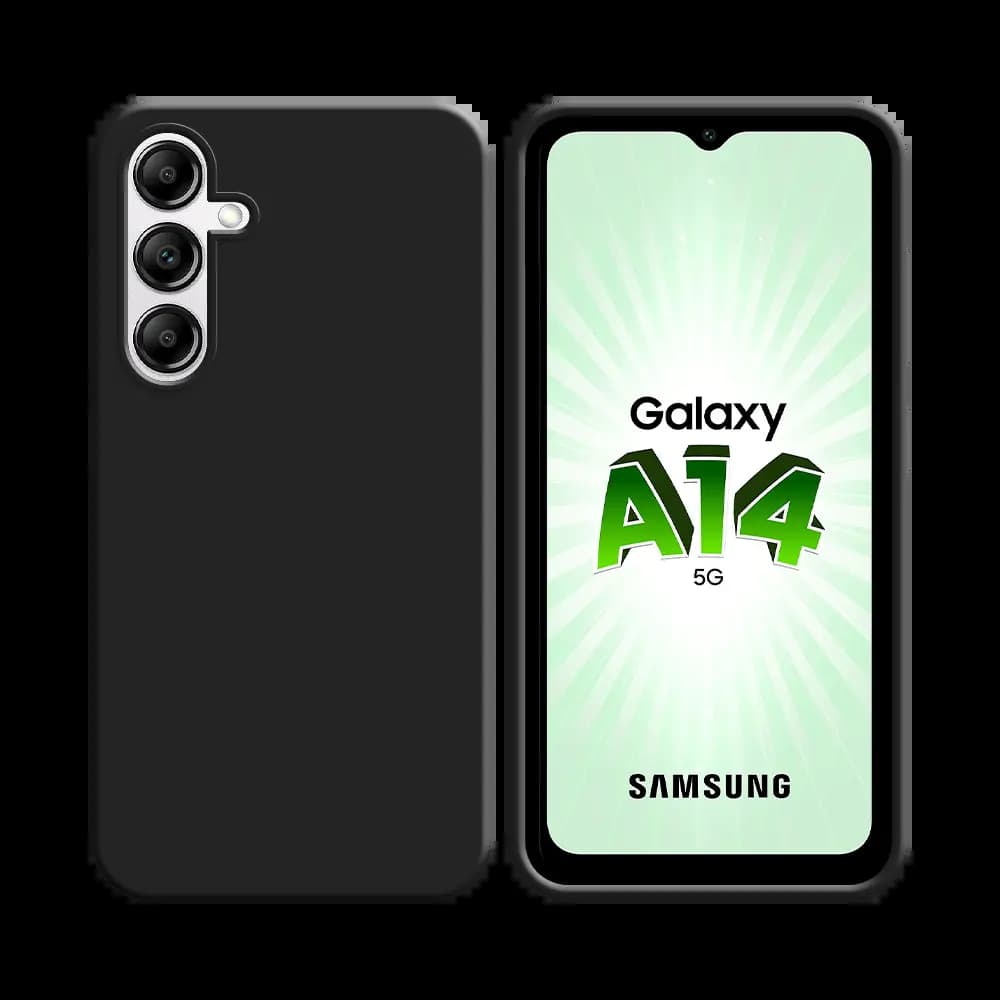 Coque Silicone Compatible pour Samsung Galaxy A14 Noir