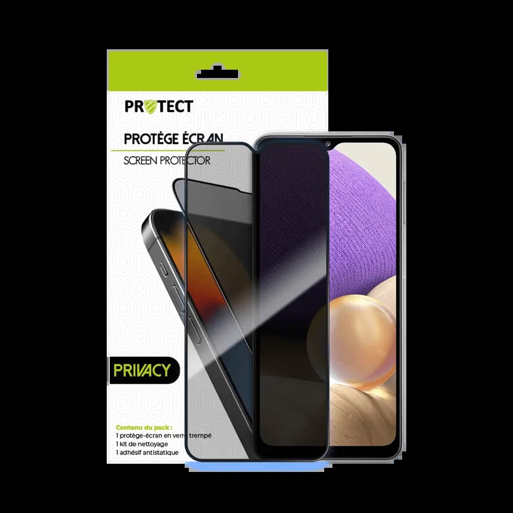 Verre Trempé PRIVACY PROTECT pour Samsung Galaxy A32 5G Transparent
