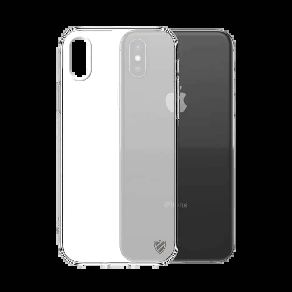 Coque Silicone PROTECT pour Apple iPhone X & iPhone XS Transparent