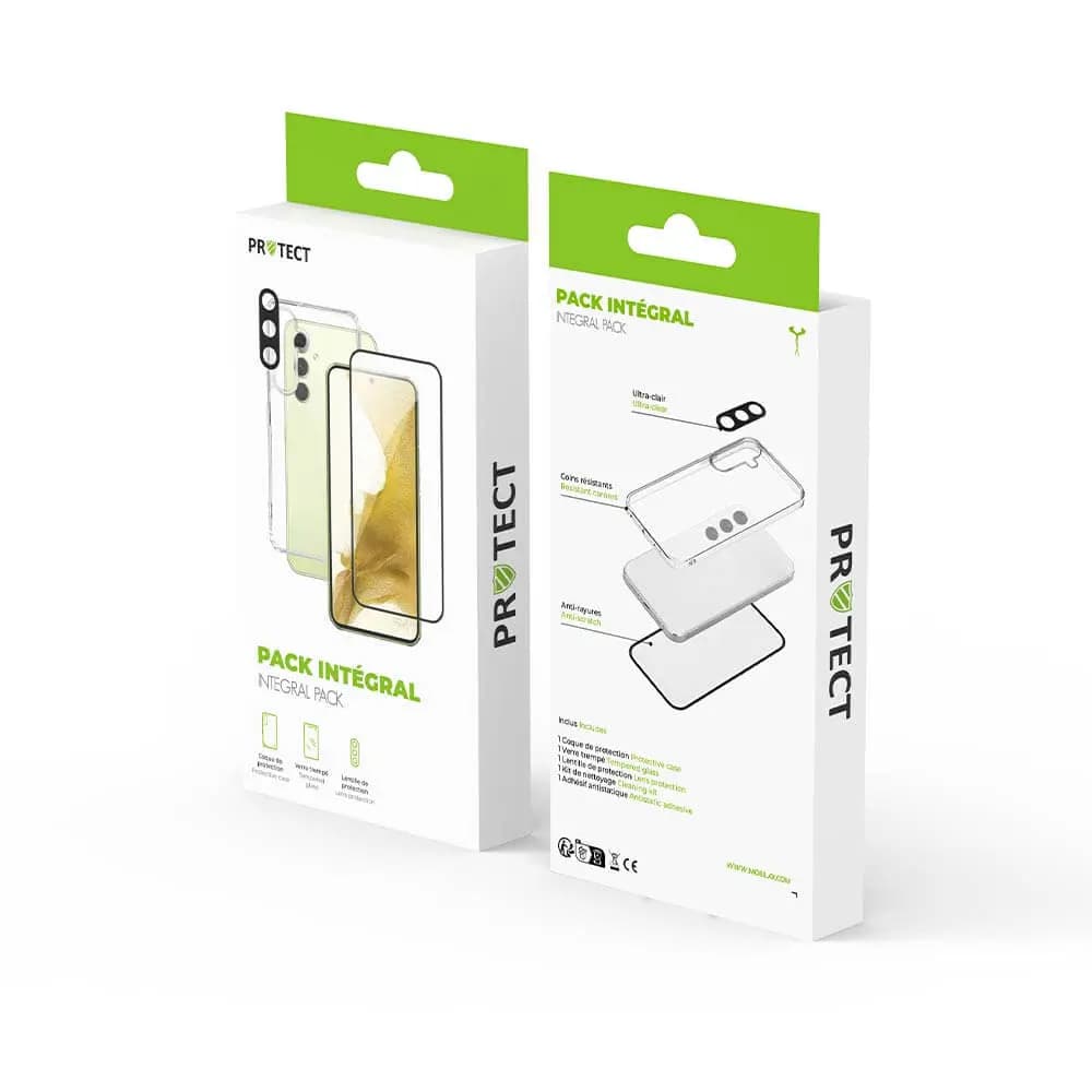 Pack de Protection Coque + Protection Lentille + Verre Trempé PROTECT pour Samsung Galaxy S25 Plus Transparent