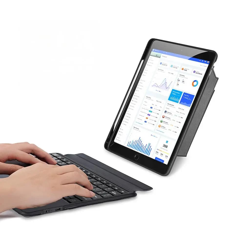 Housse de Protection avec Clavier Rétroéclairé DK Dux Ducis pour Apple iPad 7, 8 & 9, iPad Air 3 & iPad Pro 10.5" (1e génération) Noir - Vue 7