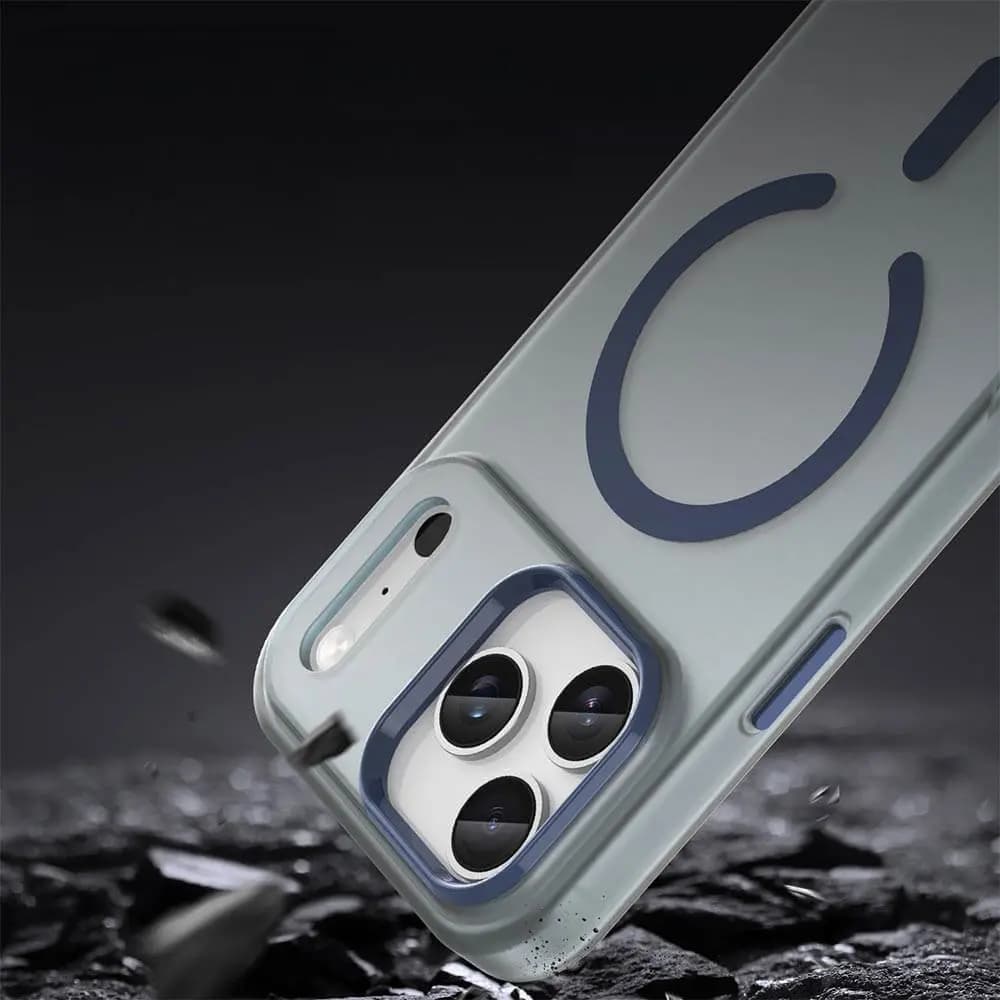 Coque MagSafe bi-matière –  iPhone 17 Pro – PROTECT MF-006 Bleu Marine 