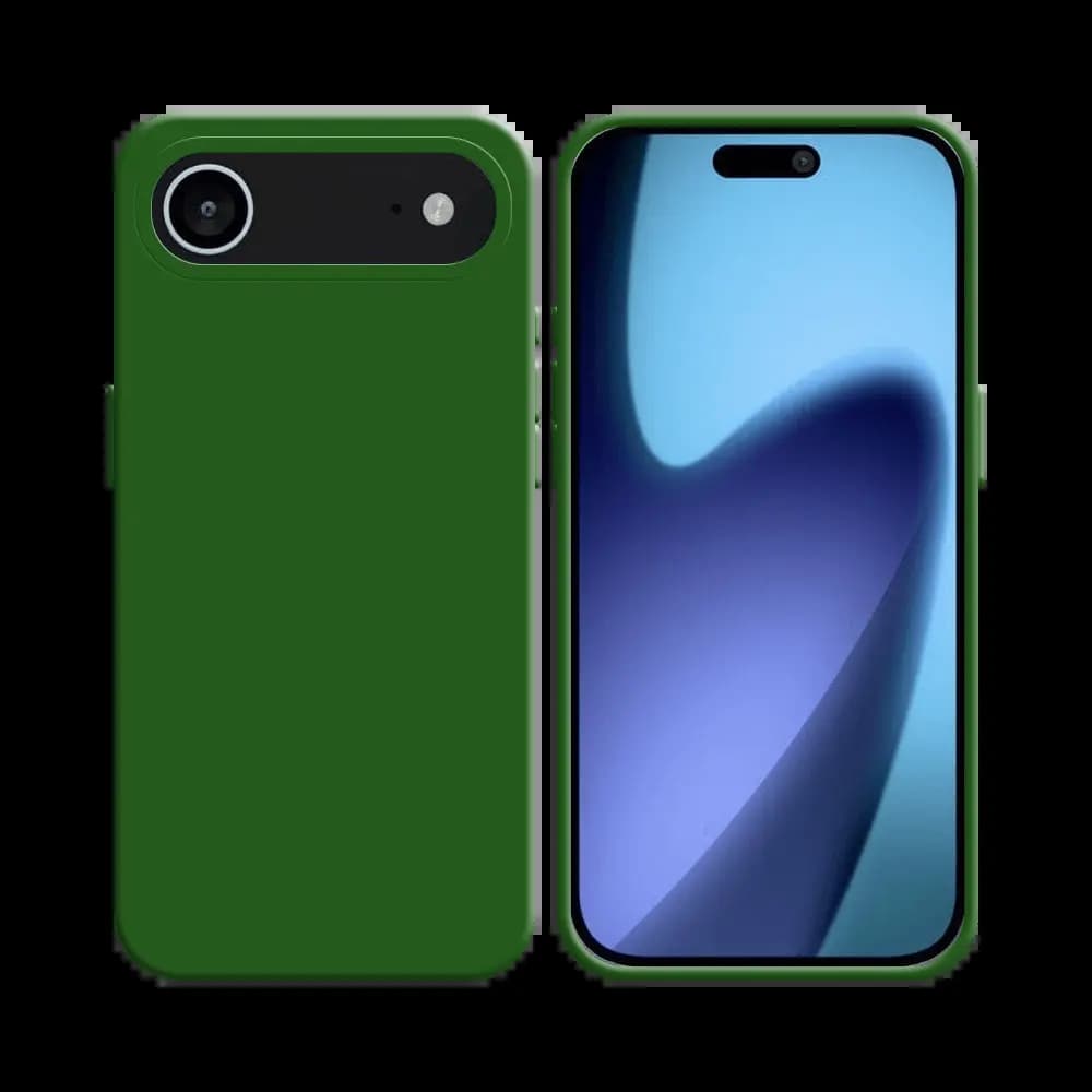 Coque Silicone Compatible pour Apple iPhone 17 Pro Vert Foncé