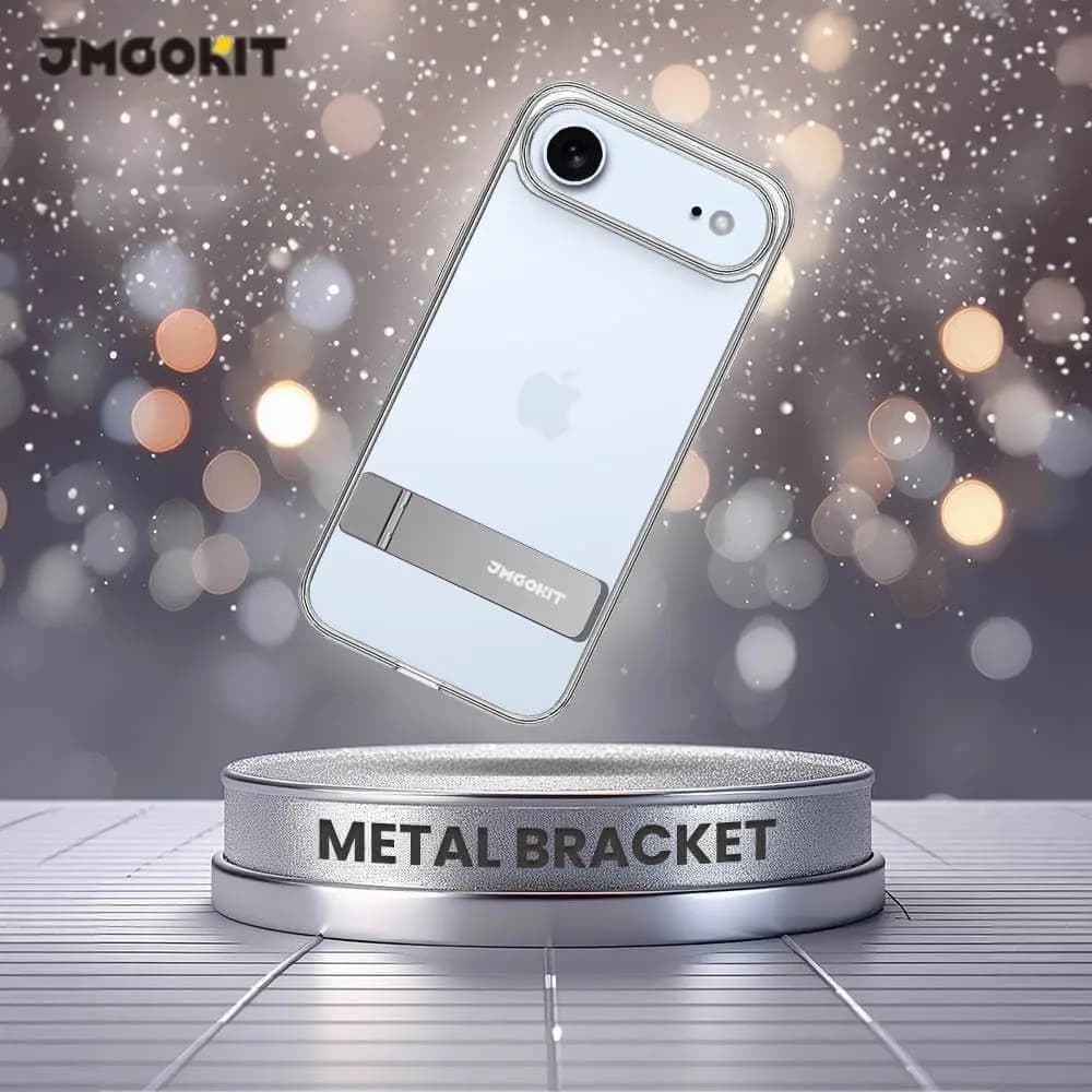 Coque de Protection Metal Bracket JMGOKIT pour Apple iPhone Air Transparent