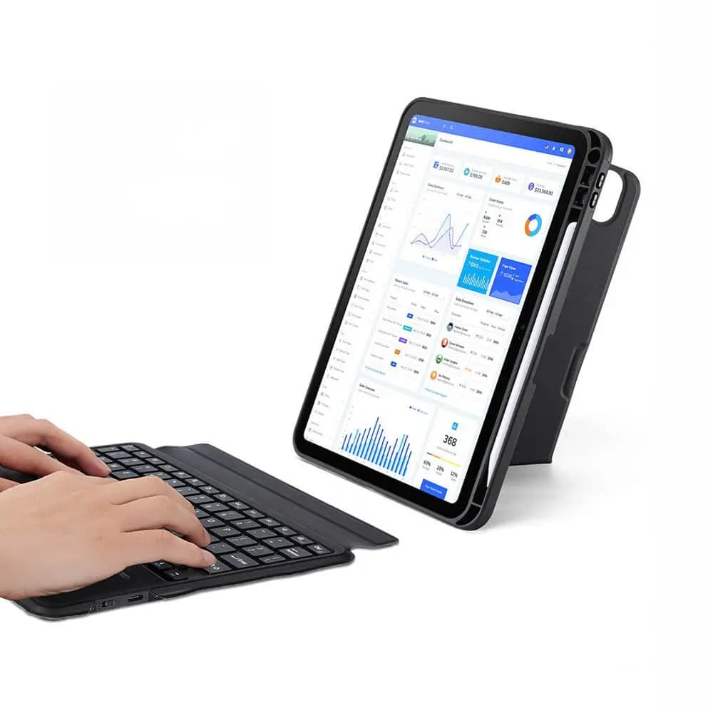Housse de Protection avec Clavier Rétroéclairé Dux Ducis pour Apple iPad 10 Noir