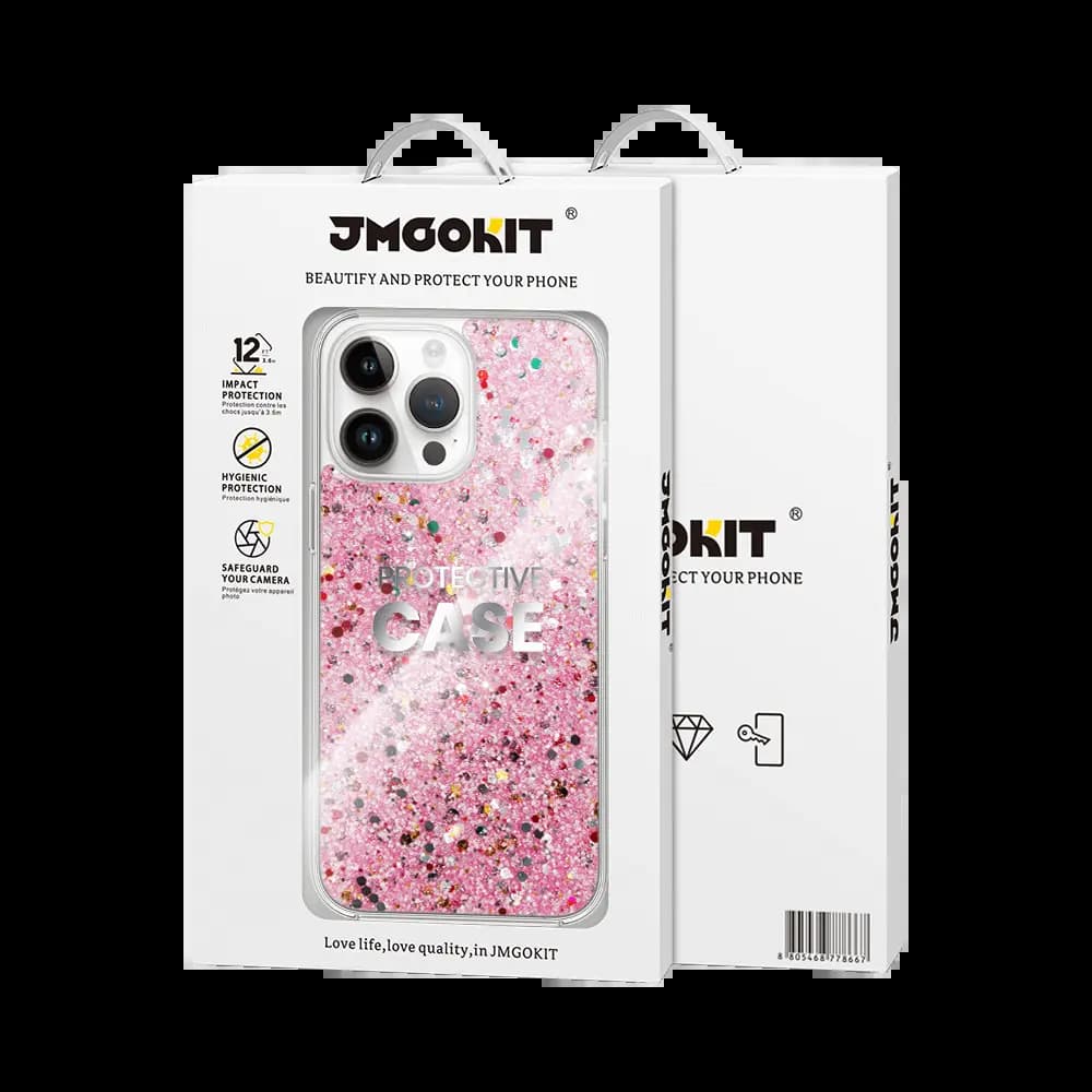 Coque de Protection Twinkle JMGOKIT pour Apple iPhone 16 Pro Rose