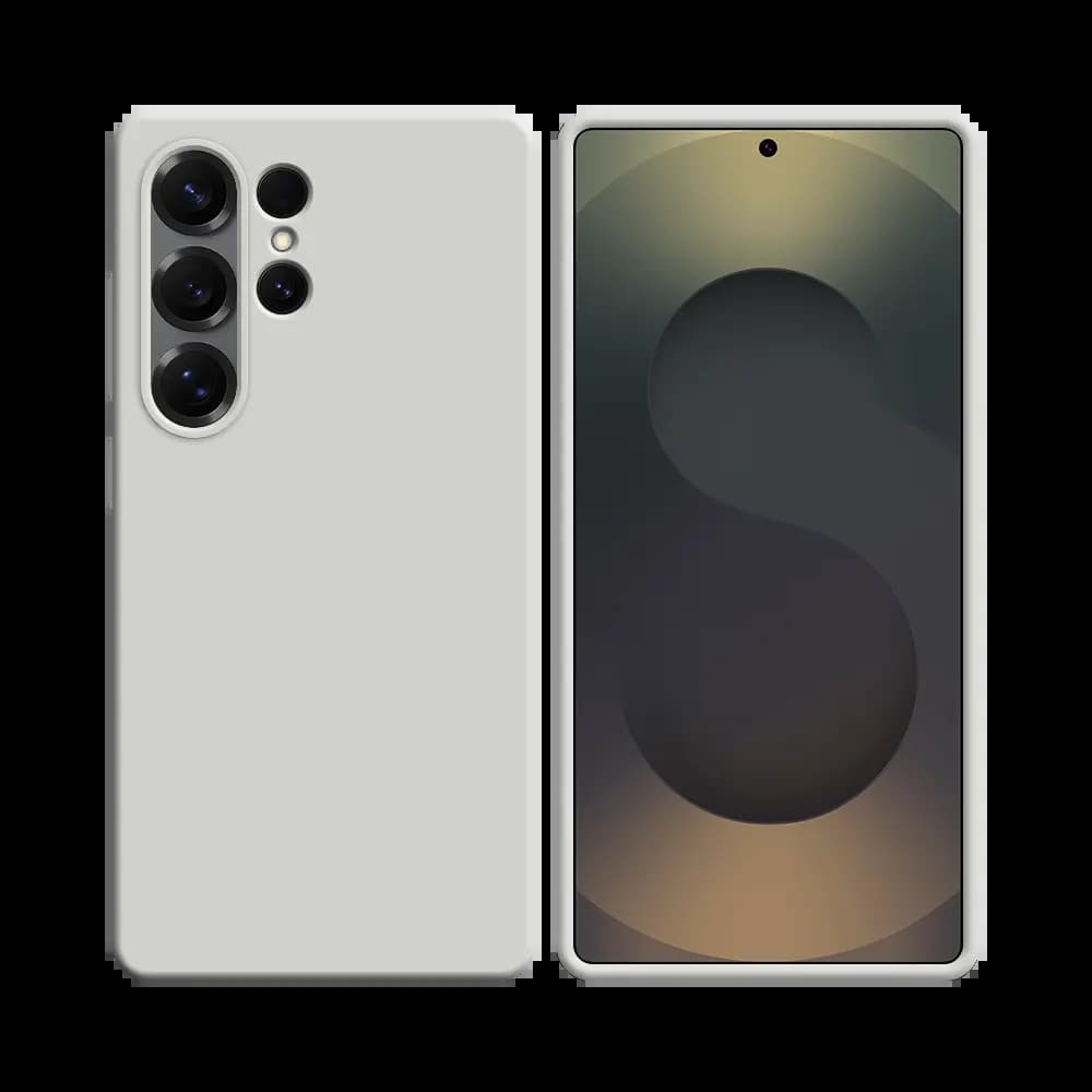 Coque Silicone Compatible pour Samsung Galaxy S25 Ultra Blanc