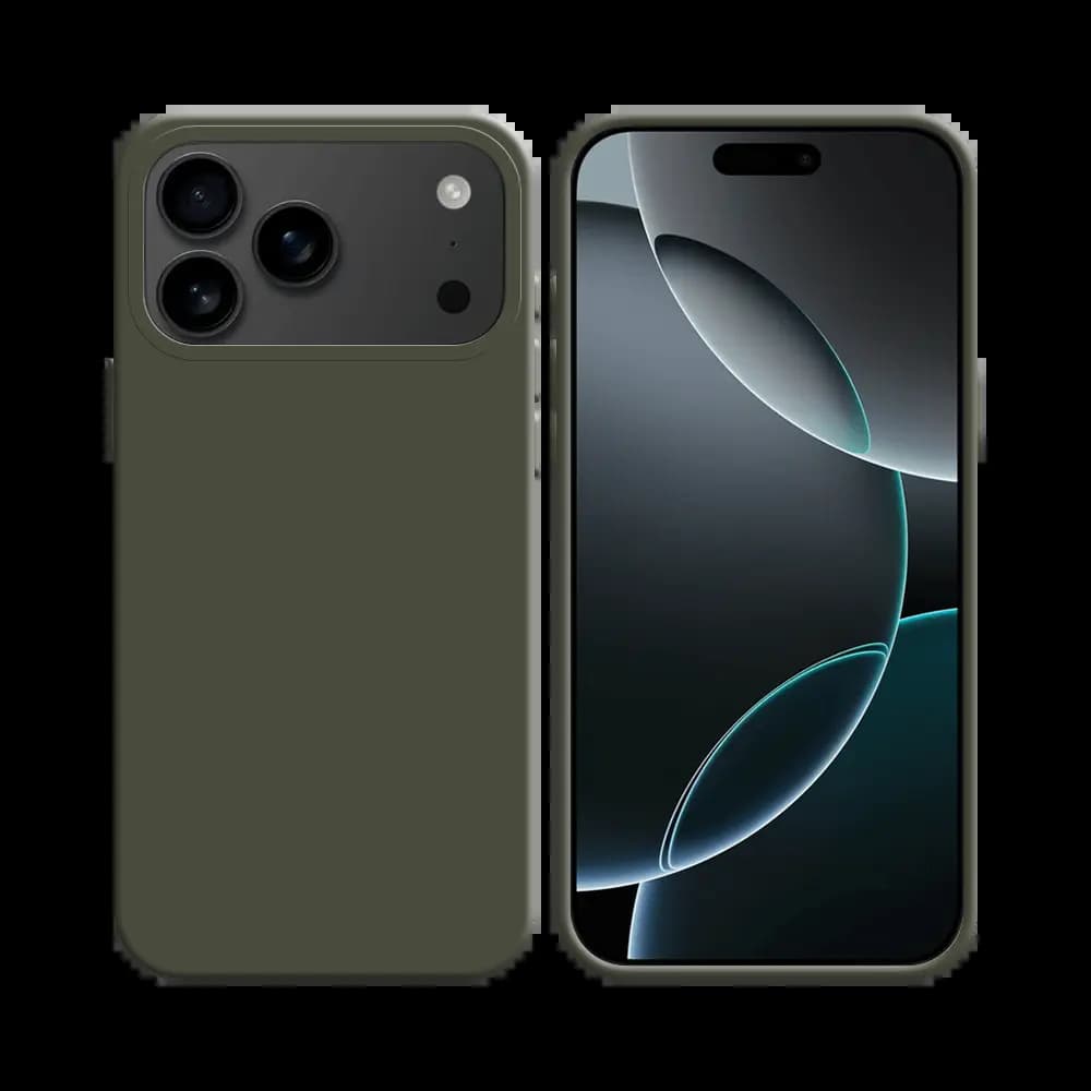 Coque Silicone Compatible pour Apple iPhone 17 Pro Gris Foncé