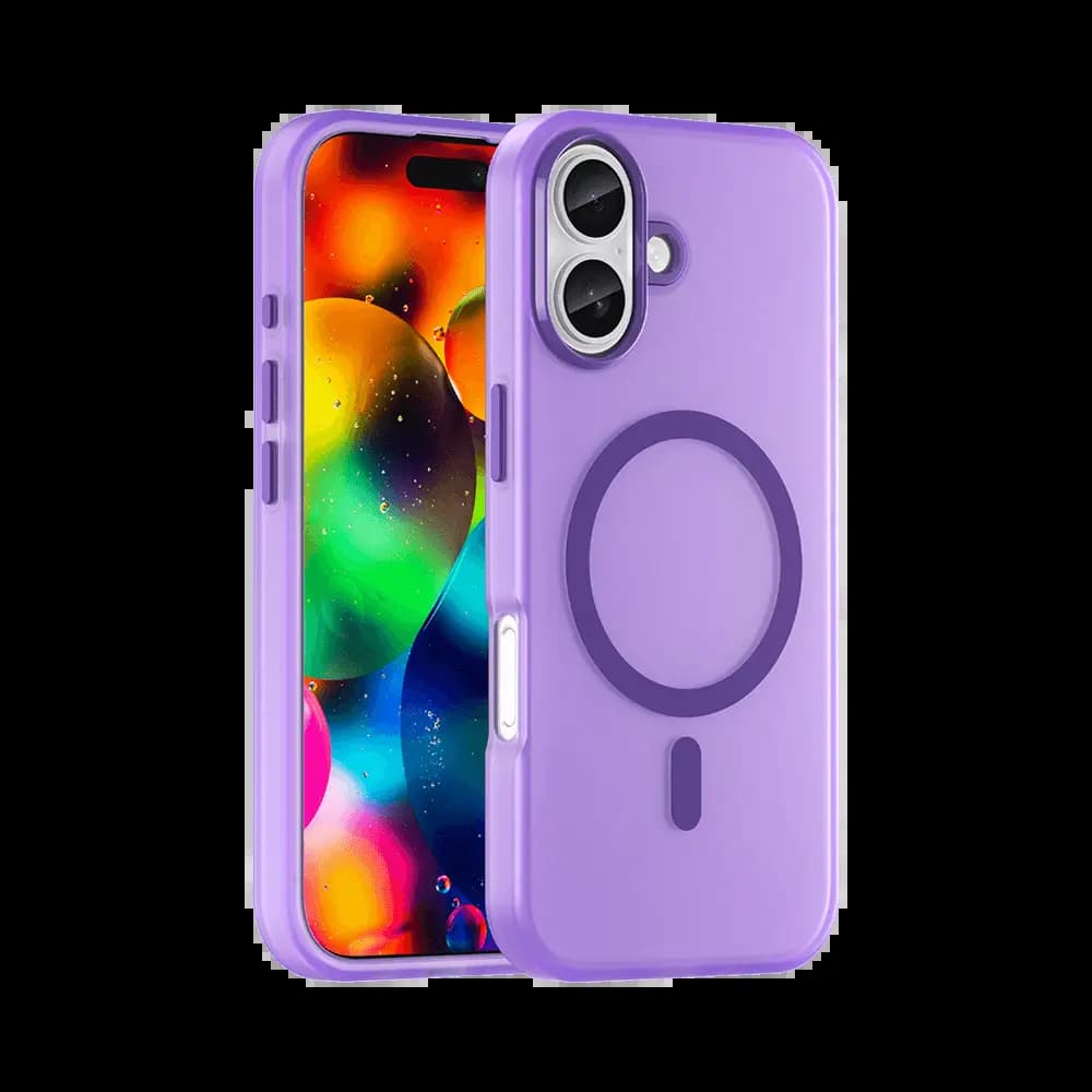Coque MagSafe bi-matière – iPhone 17 – PROTECT MF-006 Violet Foncé