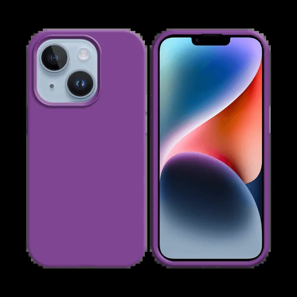 Coque Silicone Compatible pour Apple iPhone 14 Plus Mauve