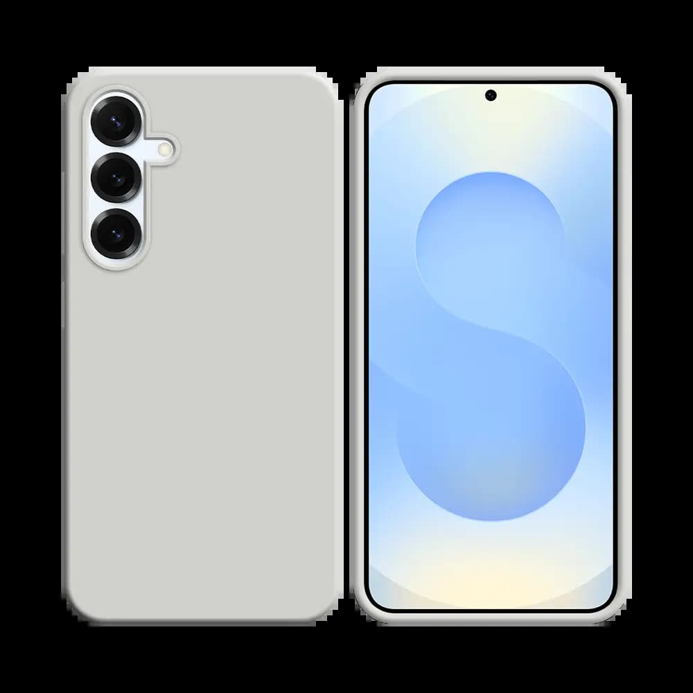 Coque Silicone Compatible pour Samsung Galaxy S25+ Blanc