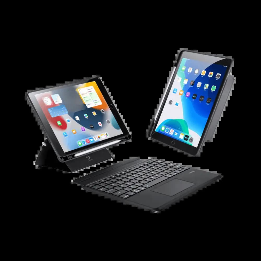 Housse de Protection avec Clavier Rétroéclairé DK Dux Ducis pour Apple iPad 7, 8 & 9, iPad Air 3 & iPad Pro 10.5" (1e génération) Noir