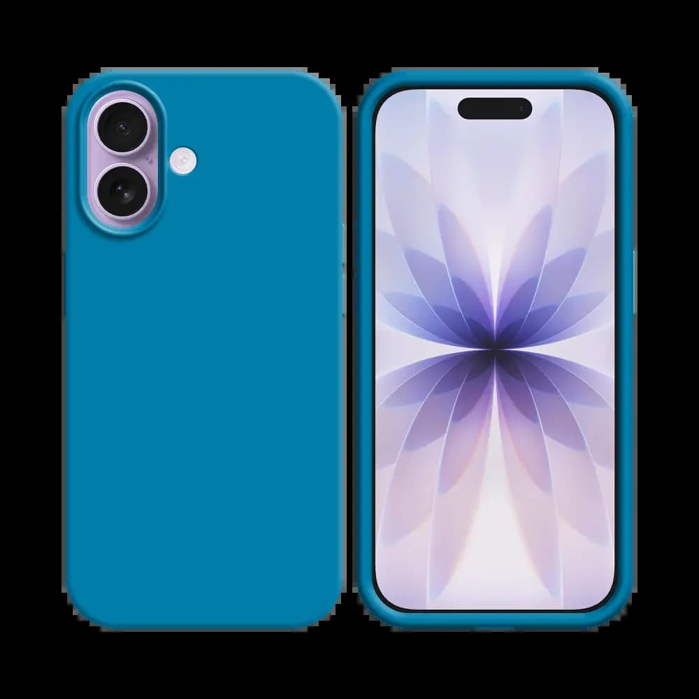Coque Silicone Compatible pour Apple iPhone 17 Bleu Ciel