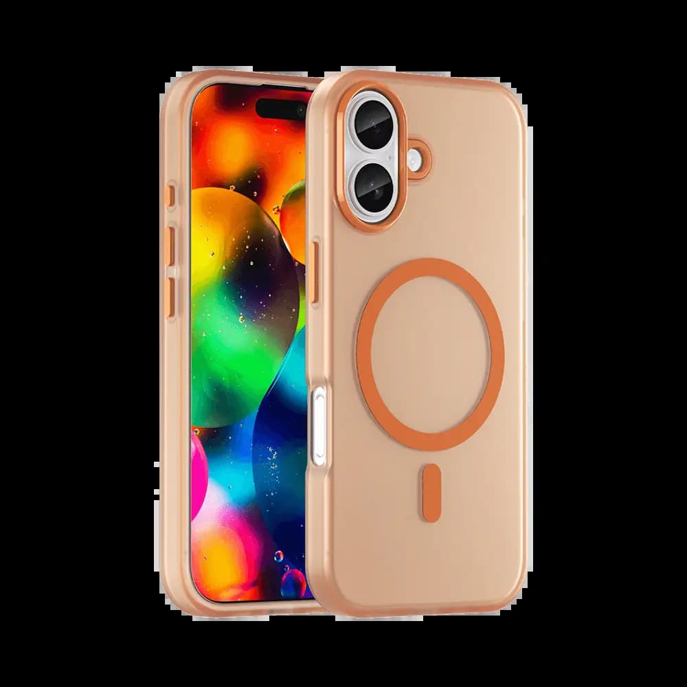 Coque MagSafe bi-matière – iPhone 17 – PROTECT MF-006 Orange