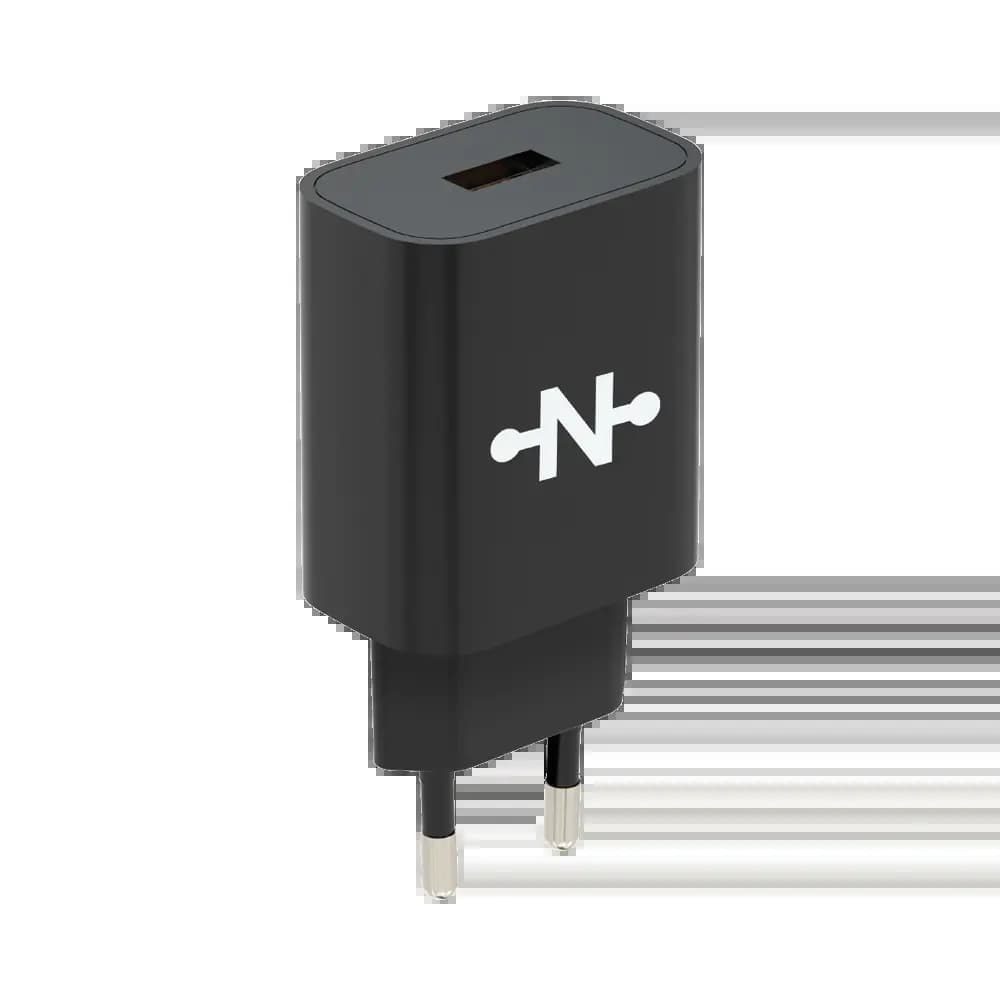 Chargeur secteur USB-A 18W – CONNECT Noir