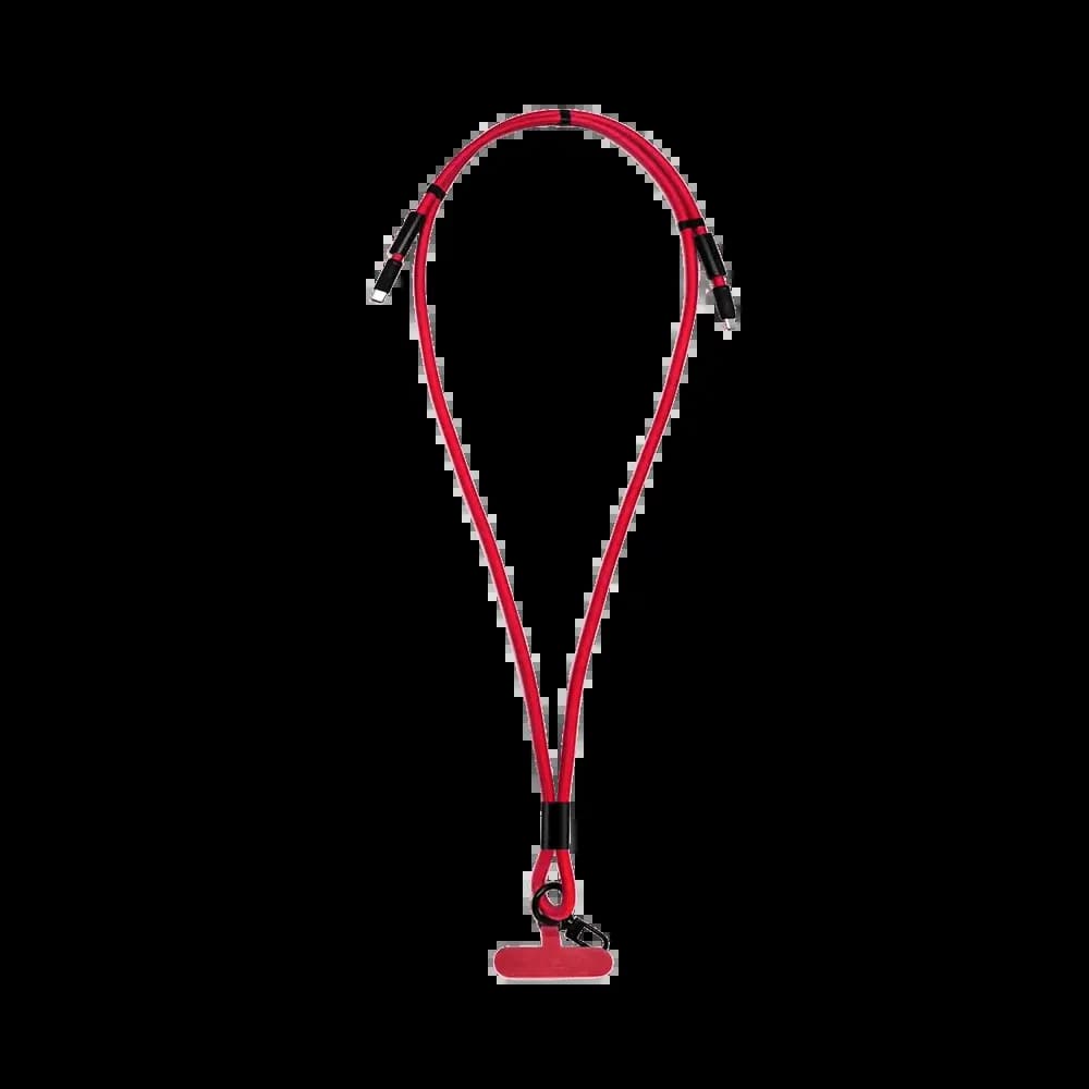 Tour de Cou Smartphone avec Câble Type-C vers Lightning Rouge