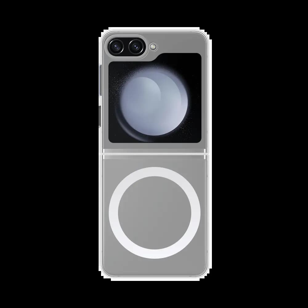 Coque Silicone MagSafe Compatible pour Samsung Galaxy Z Flip 5 5G Transparent