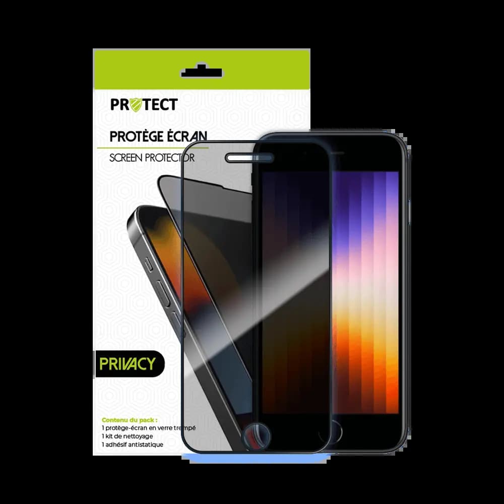 Verre Trempé PRIVACY PROTECT pour Apple iPhone 6/iPhone 6S/iPhone 7/iPhone 8/iPhone SE (2nd Gen)/iPhone SE (3e Gen) Transparent
