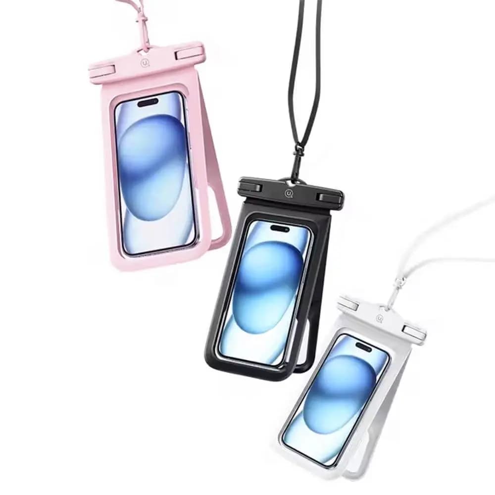 Pochette de Protection Étanche Usams à Double Poche IP68 Blanc