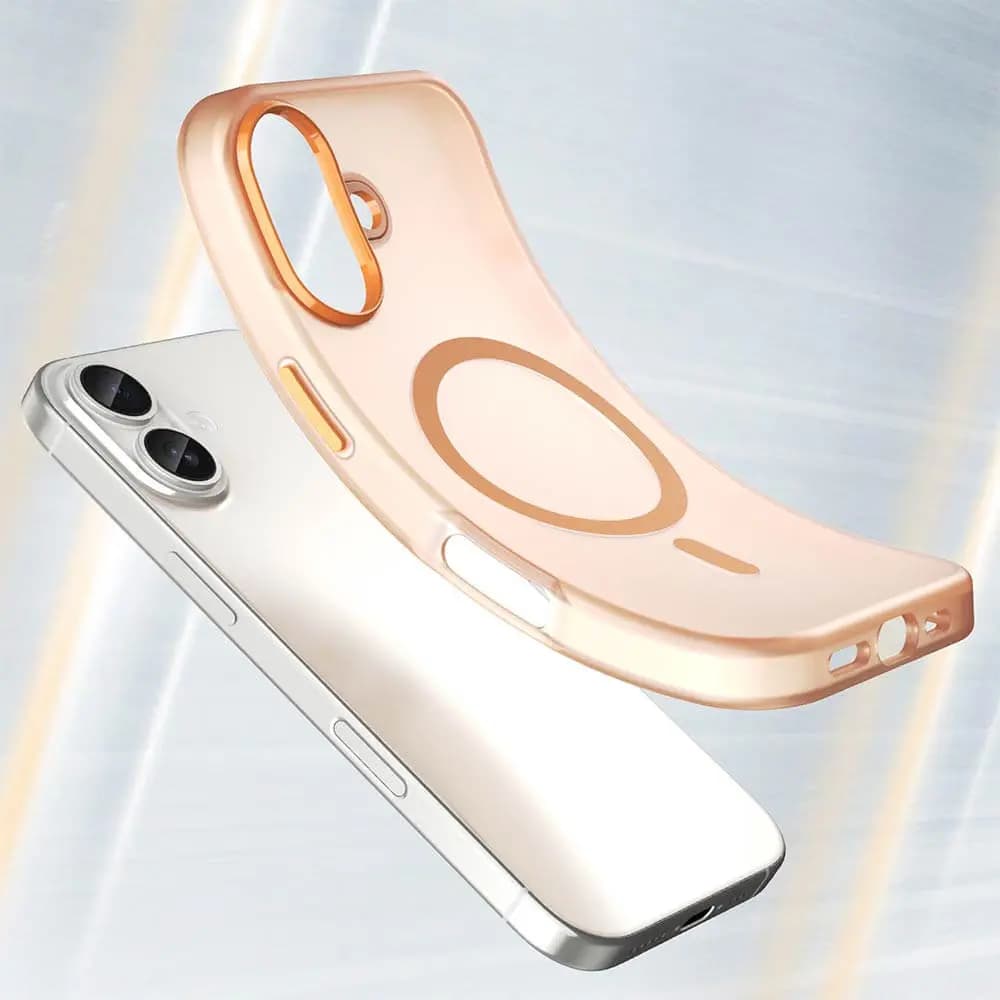 Coque MagSafe bi-matière – iPhone 17 – PROTECT MF-006 Orange