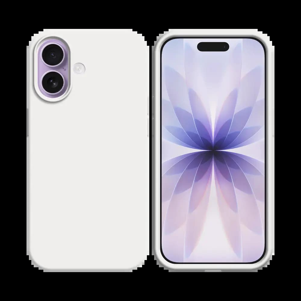 Coque Silicone Compatible pour Apple iPhone 17 Blanc