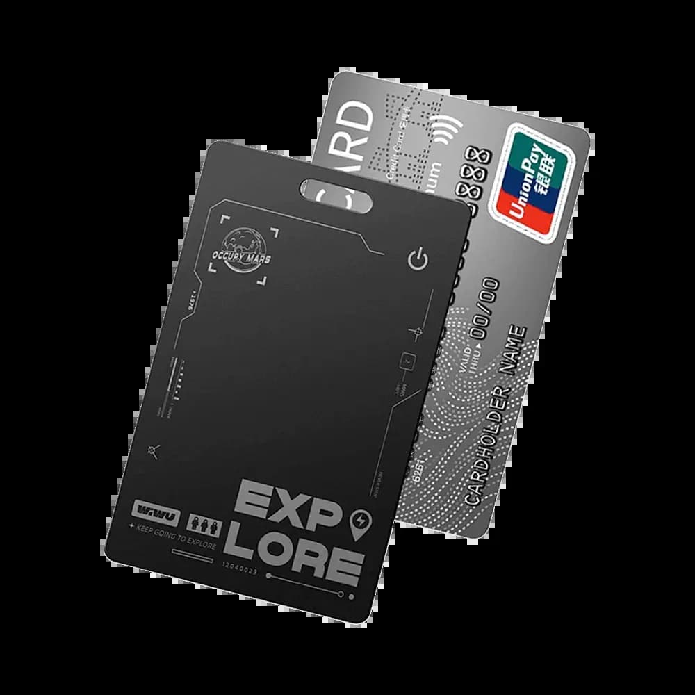 Traceur GPS Wiwu Carte avec Recharge Magnétique Noir