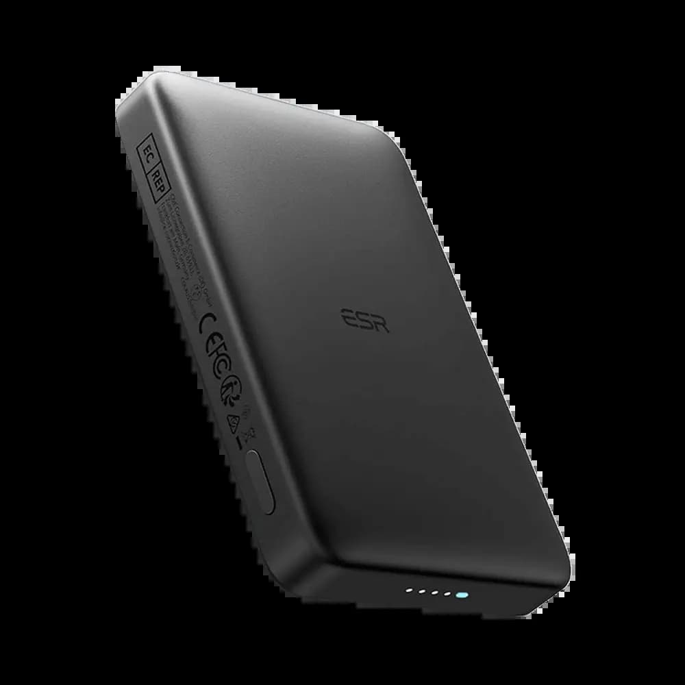 Batterie externe sans fil 15W magnétique 10000mAh charge rapide 27W – ESR MagSlim Noir