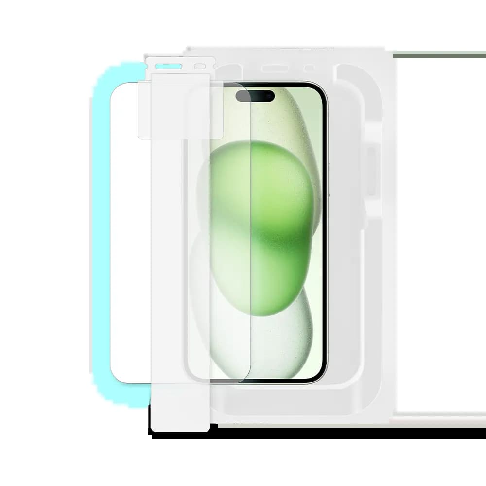 Verre Trempé (x2) avec Applicateur Installation Facile PROTECT pour Apple iPhone 15 Plus/iPhone 16 Plus