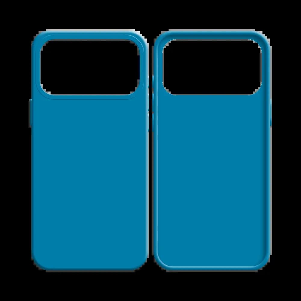 Coque Silicone Compatible pour Apple iPhone 17 Pro Bleu Ciel