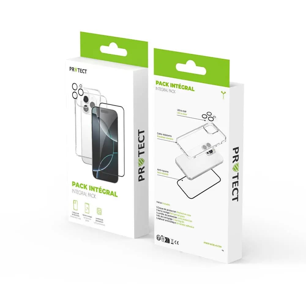 Pack de Protection Coque + Protection Lentille + Verre Trempé PROTECT pour Apple iPhone 11 Pro Transparent