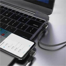 Câble Data USB vers Lightning Yesido 90° Noir