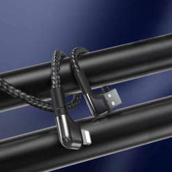 Câble Data USB vers Lightning Yesido 90° Noir